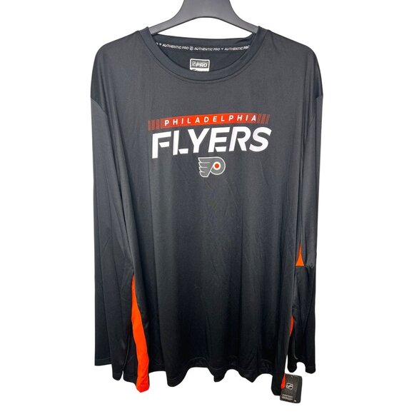 Philadelphia Flyers NHL Authentic Pro Fanatics Long Sleeve T-Shirt 5XL - Picture 4 of 13